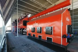 Serie Volcán - Caldera de vapor con horno frontal de combustible sólido Imágenes