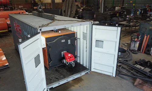 Sala de Calderas Móvil Serie Atom – Caldera de Agua Caliente Transportable